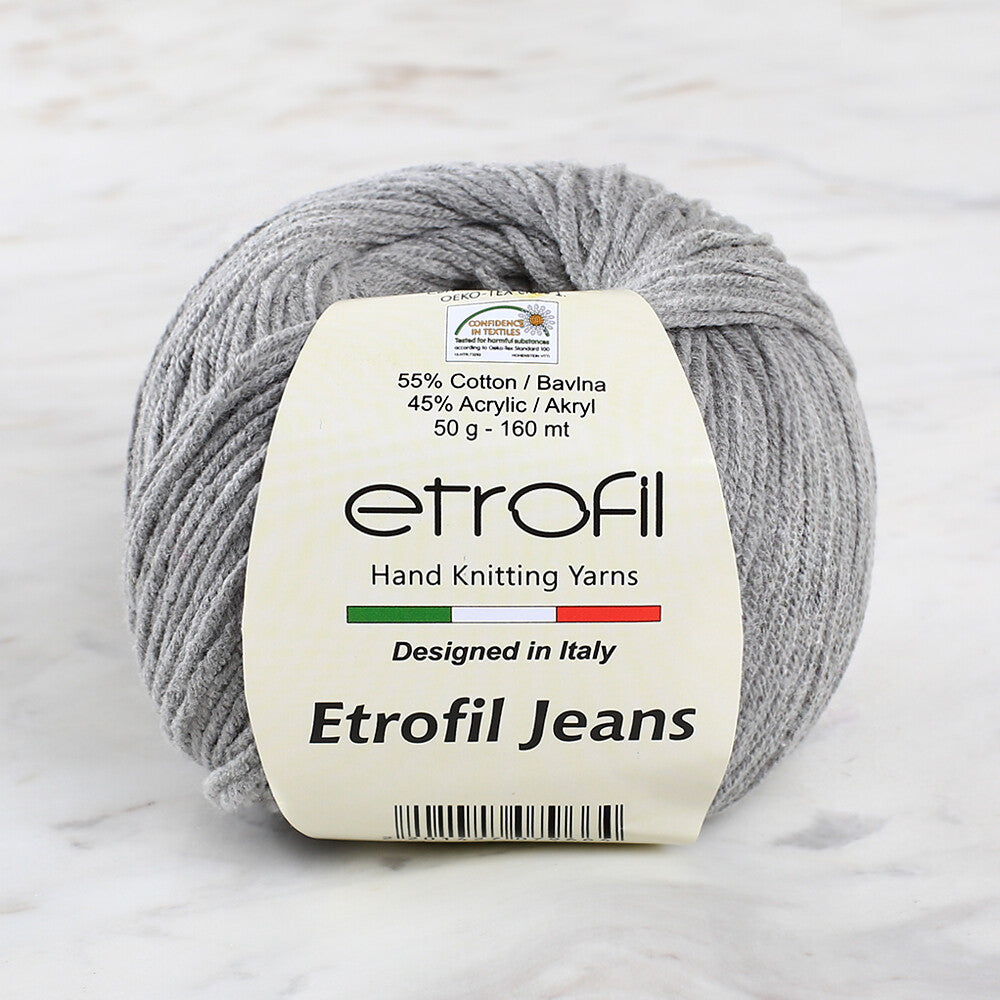 Etrofil Jeans Gri El Örgü İpi - 068